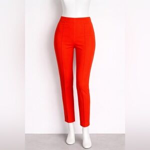 Rachel Zoe Hi-Rise Slim Leg Pants Red Orange Poppy Ankle Stretch Size 2 NWT